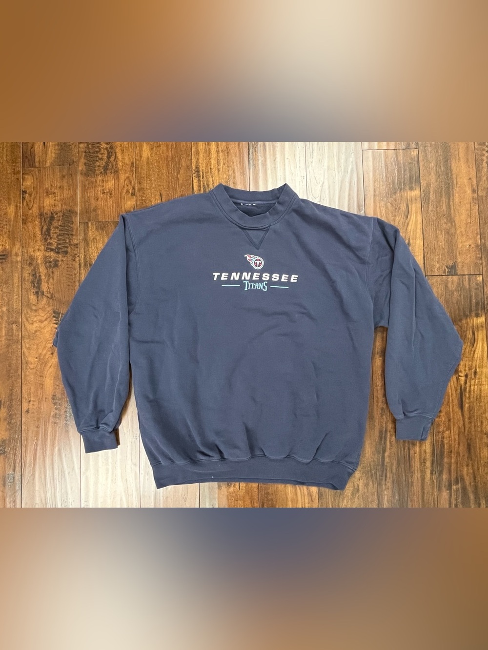 TENNESSEE TITANS Crew Neck Sweatshirt VINTAGE 00s NFL Blue Embroidered Size XL